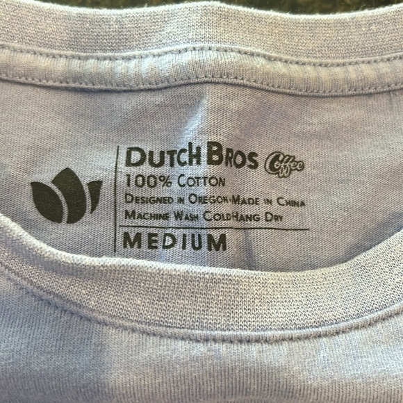 ✌️Dutch Bros Purple Long Sleeve Tee w/Yellow MEDIUM+XL DB 1992 - Picture 9 of 9